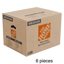 New 6 pcs 15” x 16” x 20” Home Depot Moving Storage Boxes 