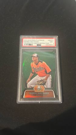 Manny Machado 2012 Bowman platinum prospects green refractor /399 PSA nine