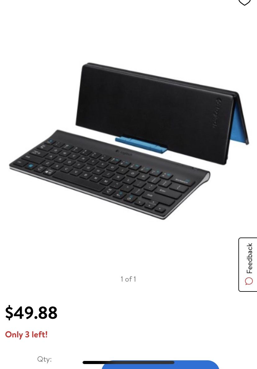 Logitech bluetooth tablet/iPad keyboard with case