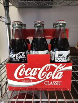 1996 Coca Cola Classic Republican National Convention San Diego CA 6 Pack Glass Bottles