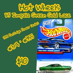 Hot Wheels  '65 Impala Green Gold Lace