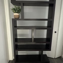 Modern Contemporary Dark Brown Book Shelf 