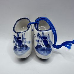 Teeny Tiny Vintage Delft Blue Dutch Clogs