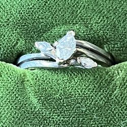 14K White Gold Diamond Wedding Ring 💍 