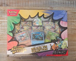 3 Sealed Pokemon Ascended Heroes First Partners Deluxe Pin Collection