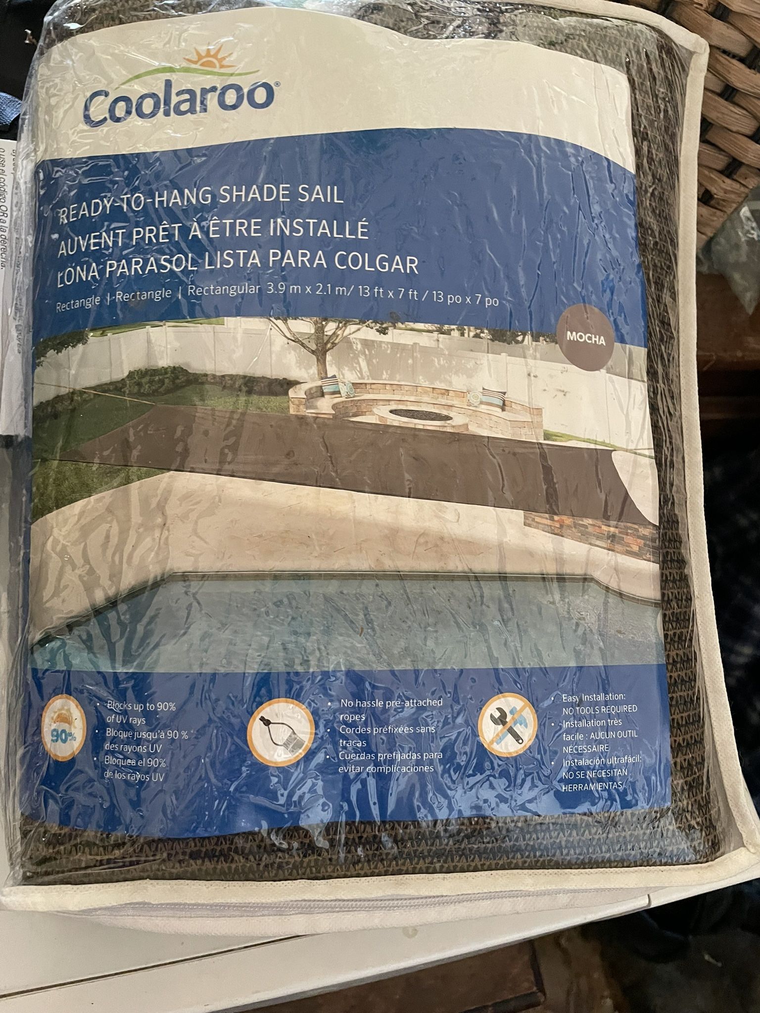 coolaroo Canvas Shade 13'  by 7'