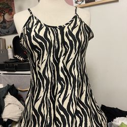 Long zebra print sun dress