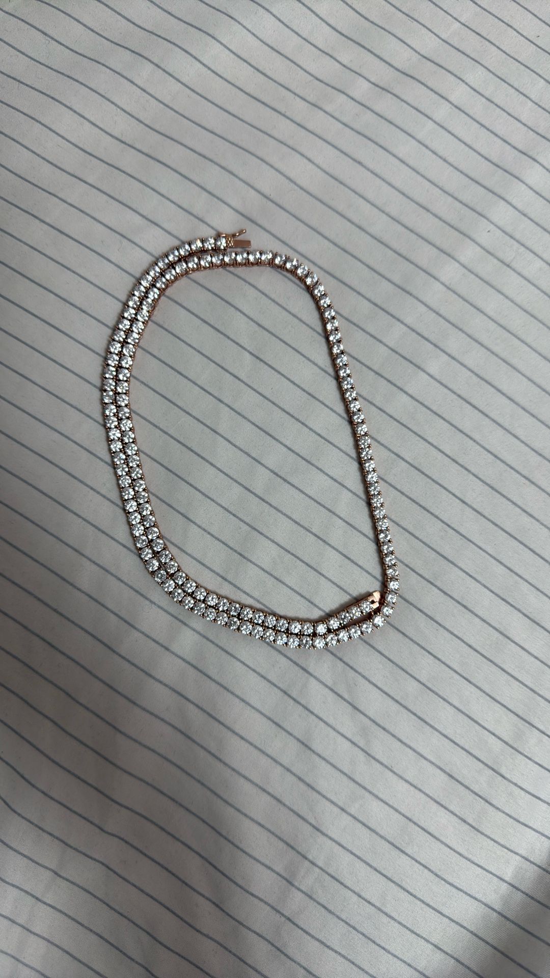Rose Gold, Diamond, Tennis Chain
