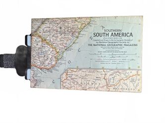 National Geographic Southern South America Map 1956 Vintage Collectible
