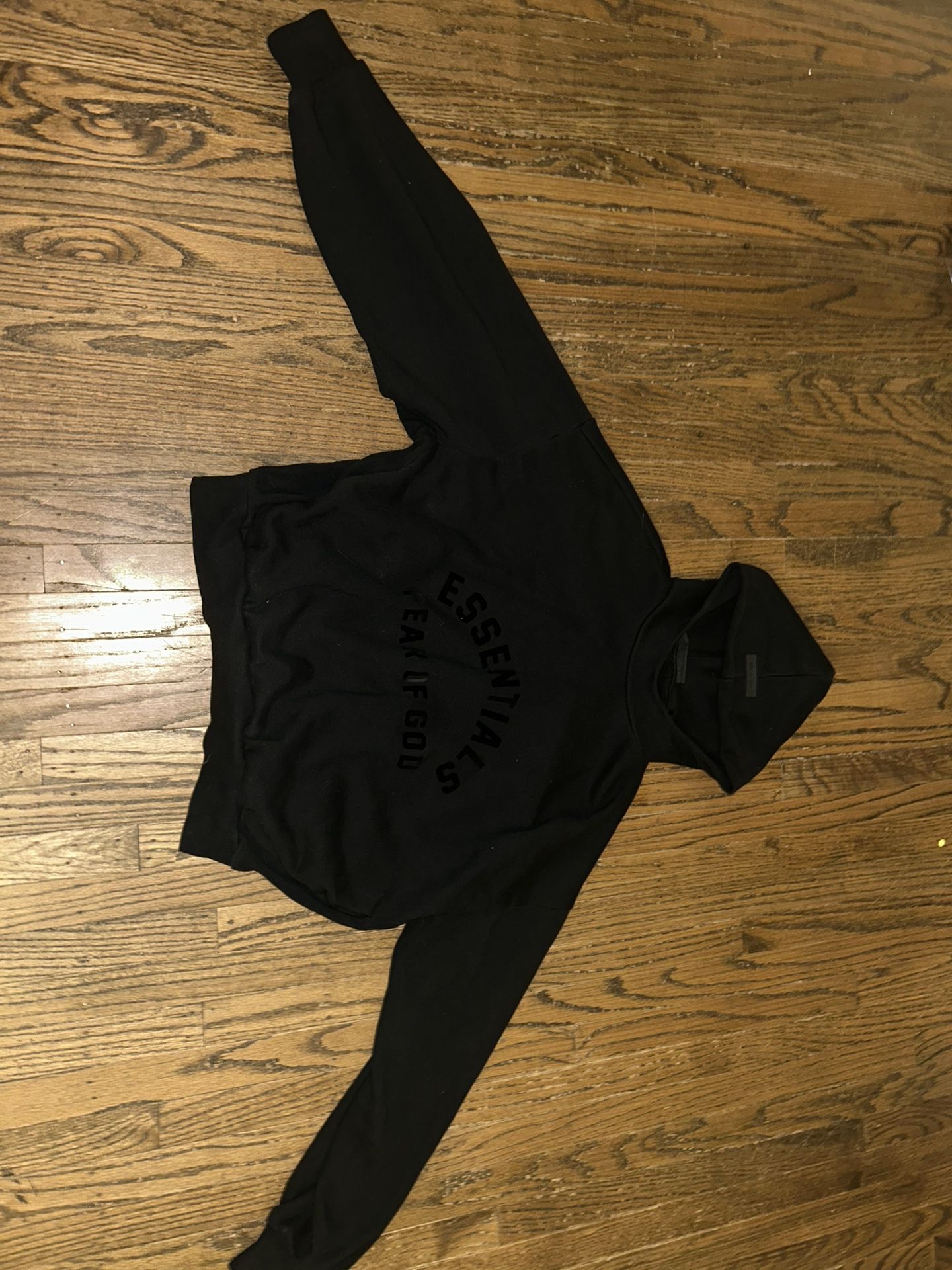 Jet Black Essential Hoodie