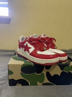 Bapesta red & white