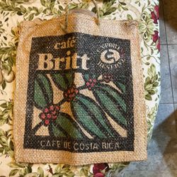 Boho. Burlap Coffee sack tote bag NEW