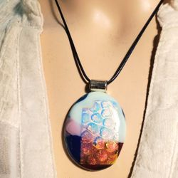 DICHROIC FUSED GLASS PENDANT #21