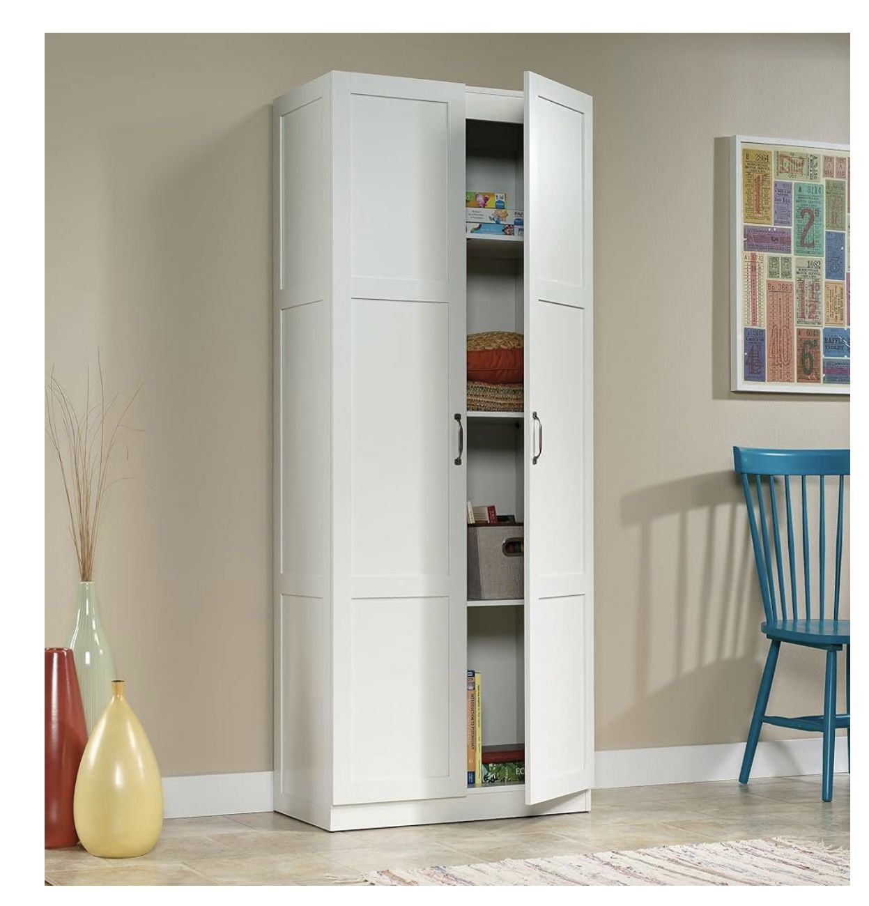 Sauder Select Storage Cabinet, Soft White
