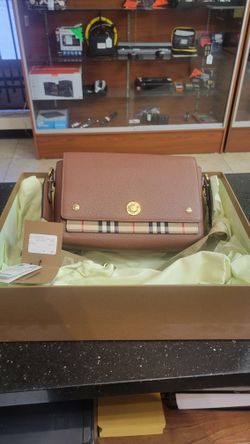 Burberry Vintage Check Crossbody MALT BROWN Leather 80211111 109242-1 JAR