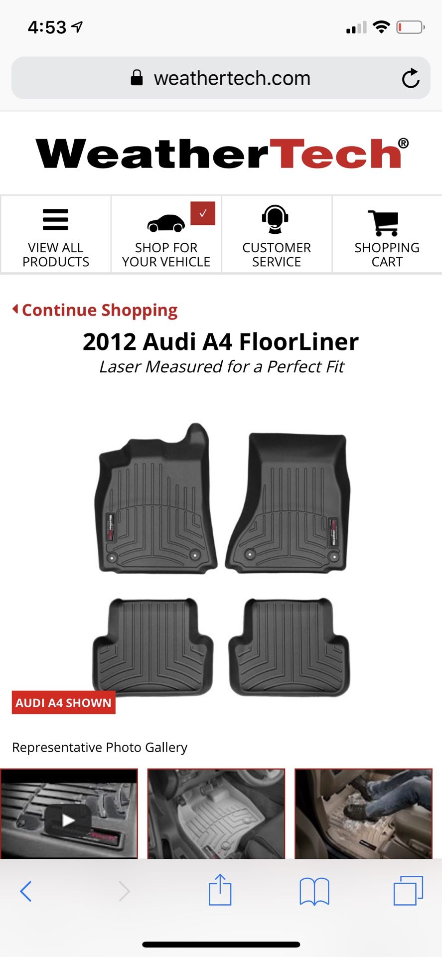 Audi A4 Avant floor mats