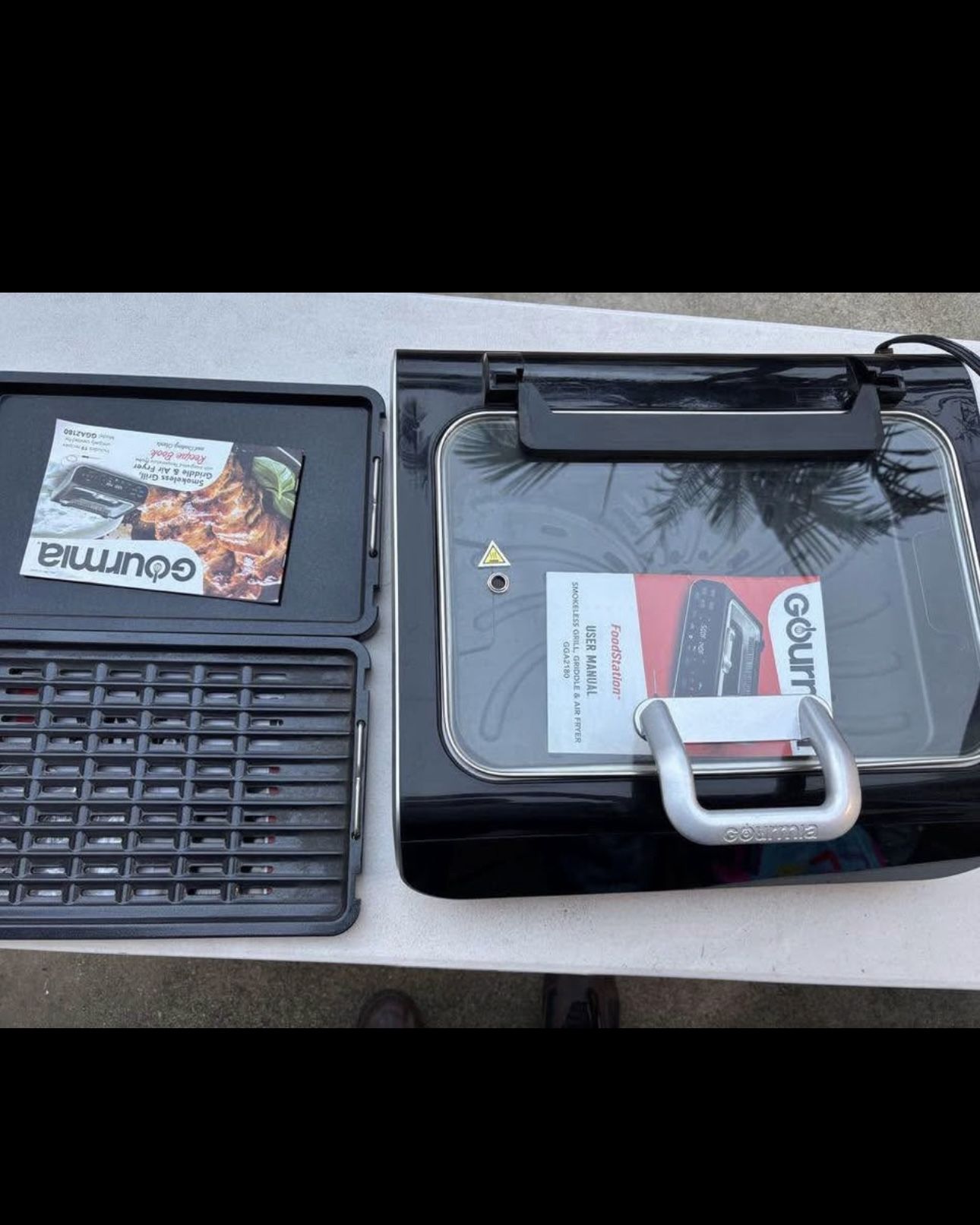 fryer Gourmia 5-in -1 food station smokeless Grill& air