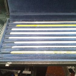 Mercury Thermometers Set Of Eight.