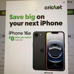 FREEE!!! iphone 16e when you switch to cricket