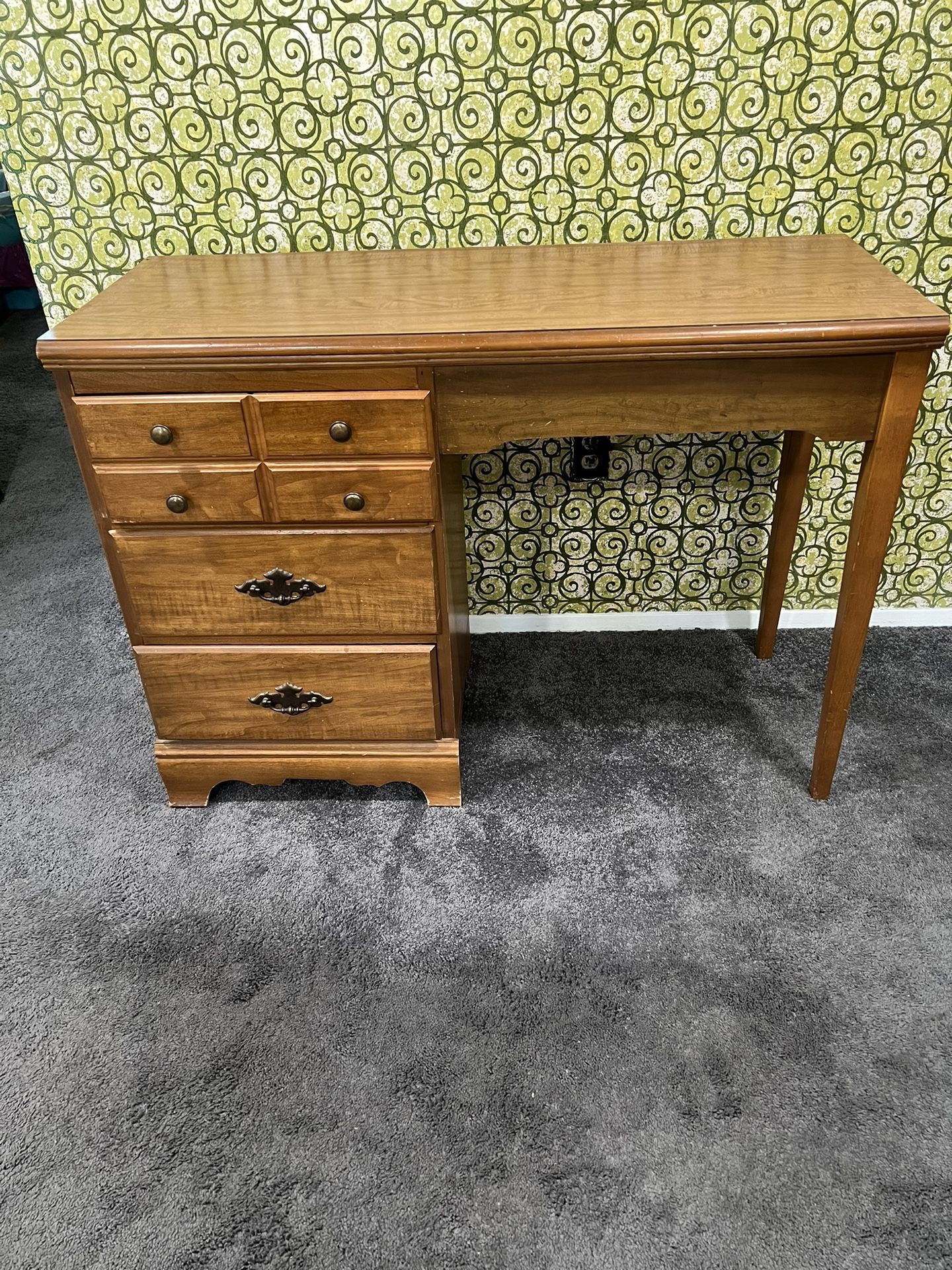 Student Desk and Bookshelf Mid Century Modern Set
