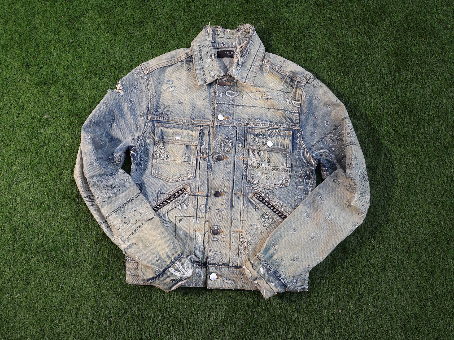Amiri Paisley Denim Jacket