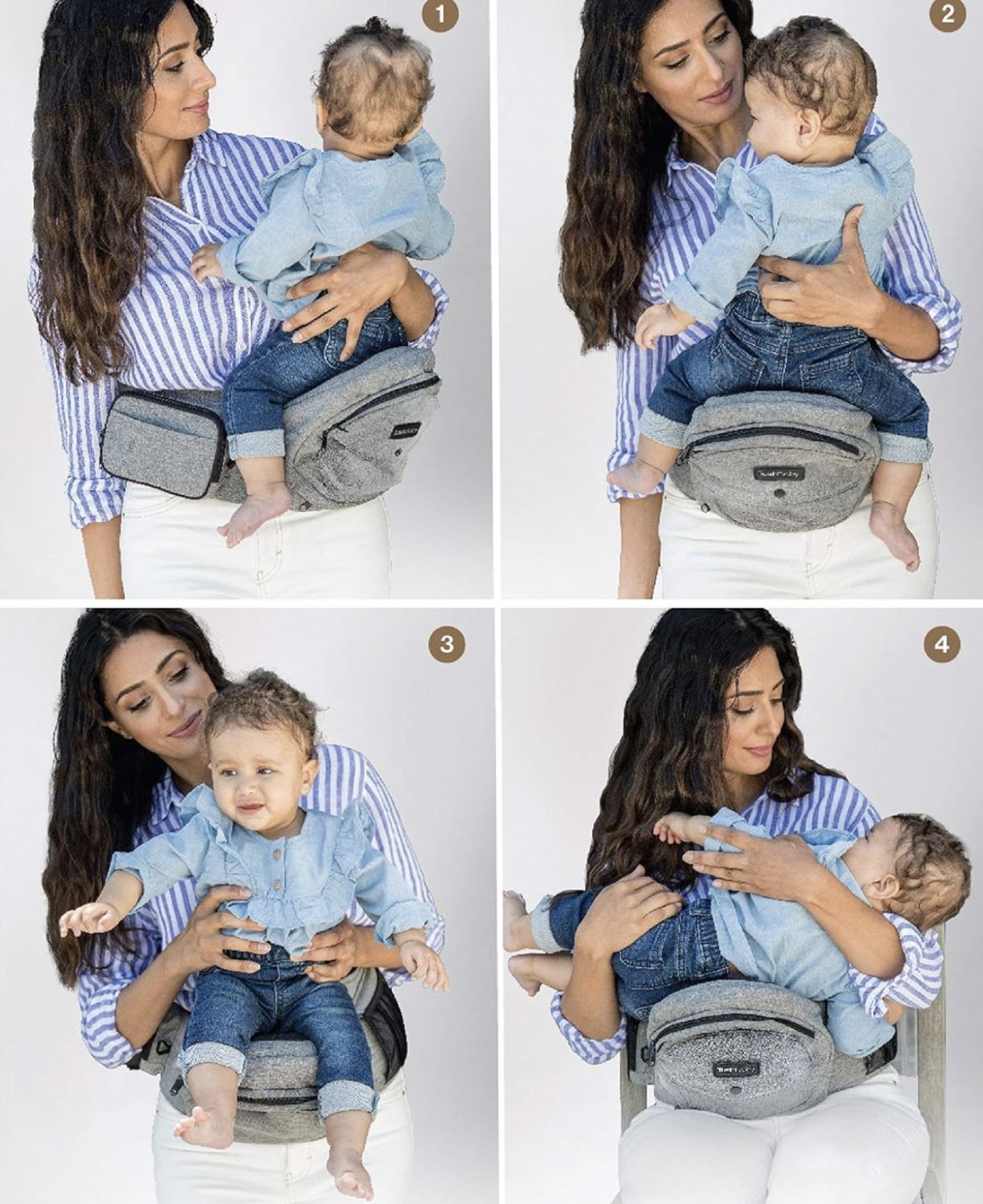 Tushbaby - Safety-Certified Hip Seat Baby Carrier - Mom’s Choice Award Winner, Seen on Shark Tank, Ergonomic Carrier for Newborns & Toddlers, Camo