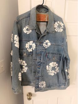 AUTHENTIC DENIM TEARS LIGHT BLUE JEAN JACKET $70 OBO