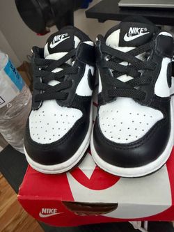 Nike Dunk Low Black White Toddler