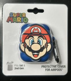 Super Mario Airpods Protective Cover Case For 1st & 2nd Gen Bioworld