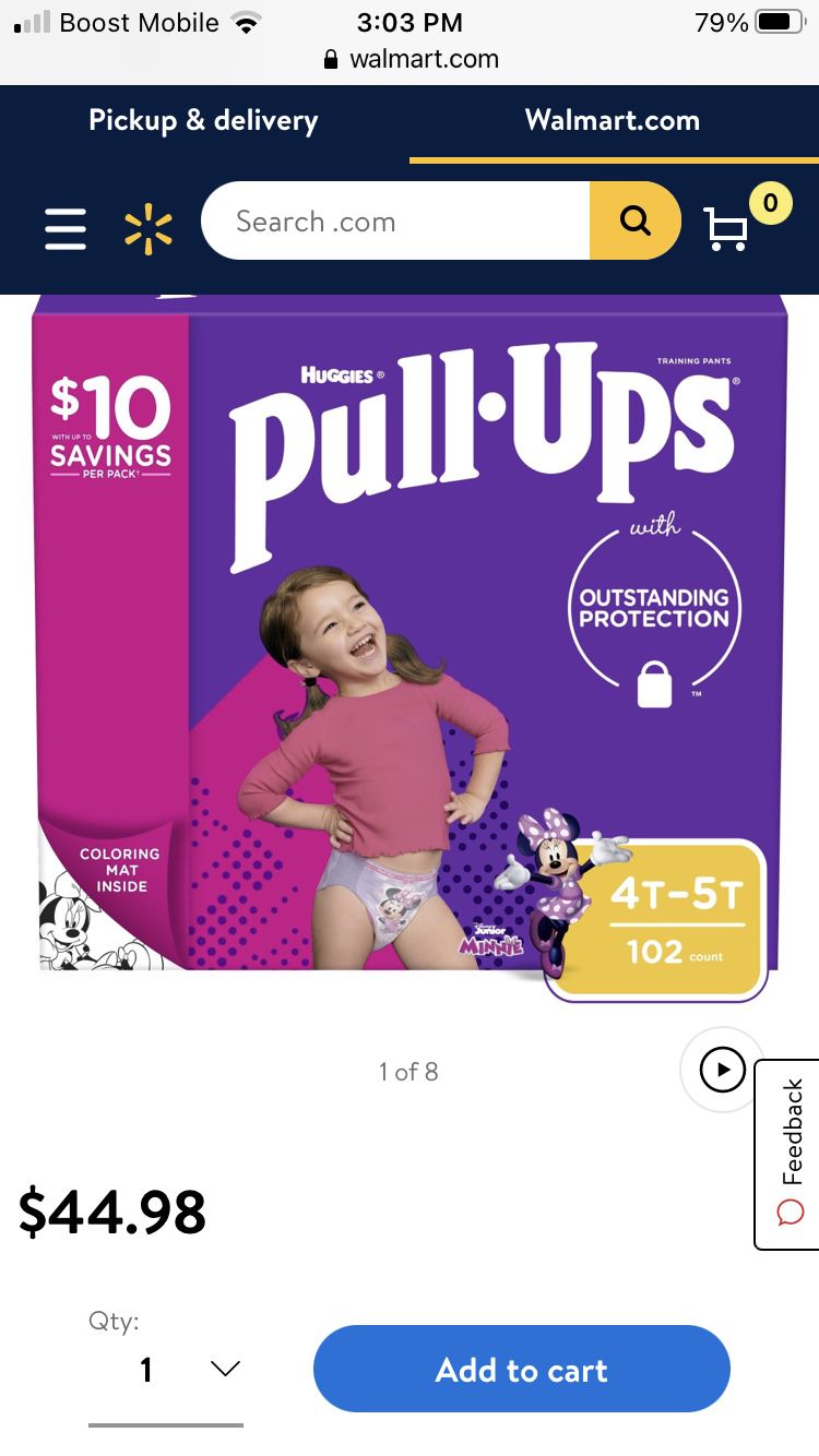huggies Size 4t-5t pull ups girls Count 102 for Sale in Bell Gardens, CA -  OfferUp