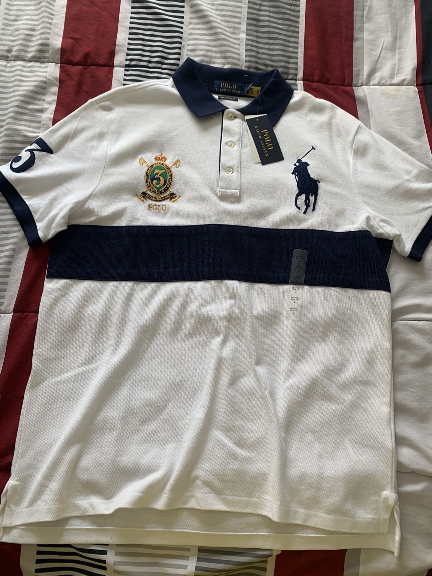 Polo Ralph Lauren T Shirt Size L Custom Slim Fit