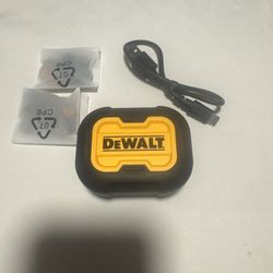 DEWALT DW2 Jobsite True Wireless Earbuds with charging case