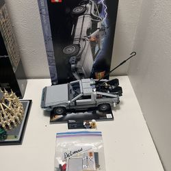 Built LEGO 10300 Back To The Future Time Machine DeLorean