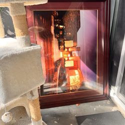 Large Framed Wall Art / Print – 41.5” x 51.5” – Cherry Wood Frame $40