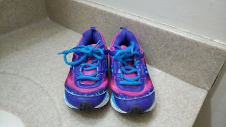 Reebok Jet Dashride Team Purple/Charged Pink/Blue Girls Running Shoes SIZE 12