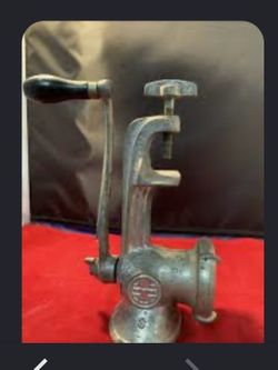 Vintage Cast Iron Hand Crank Meat Grinder