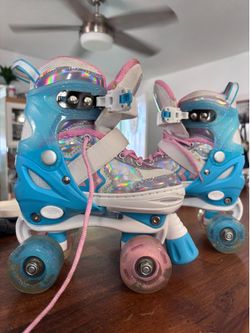 Light up roller skates for girls, rainbow roller skates, girl skates