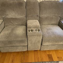 Mint Condition Sofa And Loveseat Set Power Recliner By Coaster Fine Home Furnishing 
