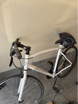 Male bike w/ helmet and pump