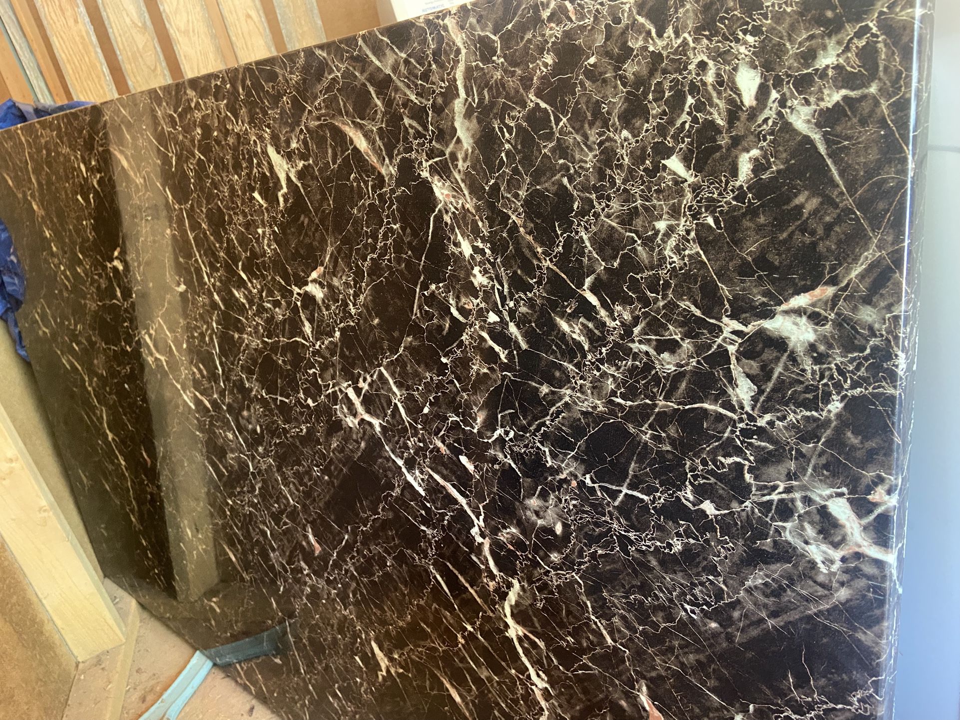 Marble Style Black Kitchen Table