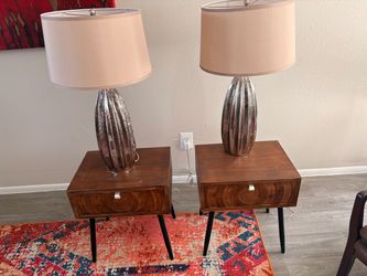 Two Side Tables with Drawer