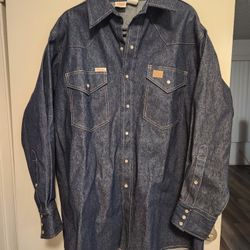 NEW Rasco Noburn Blue Heavy Denim Fire Retardent Shirt/Jacket Size 2XL $35 OBO (SE San Diego)