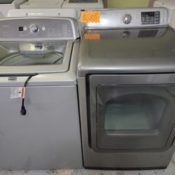 Set Washer And Electric Dryer Gray Used