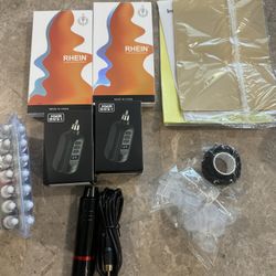 Tattoo Kit Tattoo Gun Complete Wireless Tattoo Machine Kit 2 Tattoo Batteries 20 Cartridge Needles 14 Ink Color Set for Supply 