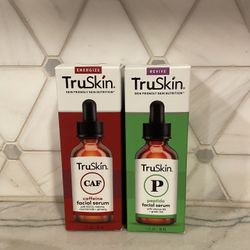 TruSkin Caffeine Face & Eye Serum - Dark Circles Under Eye Treatment Or Truskin Peptide Facial Serum NEW