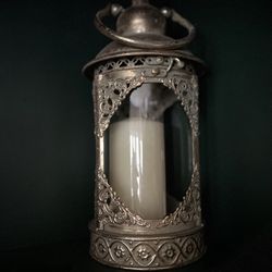 Large Candle Holder And Candle 