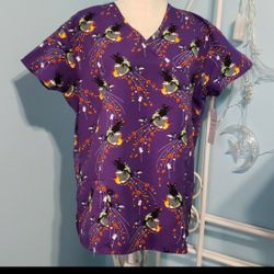 Halloween Witch Scrub Top