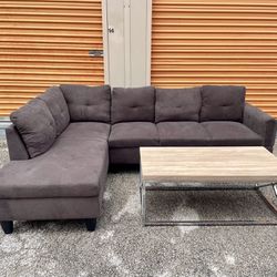 Grey Sectional Couch, Sofa, Can Deliver 