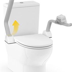 Dyna-Living Toilet Safety RAILS 480lbs Toilet Safety Frame with Flip Up Non-S...