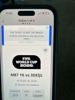 Selling M87 KC - Colombia / Portugal vs 3rd place